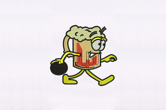 Bowling Beer: A Craft Fair Embroidery Review