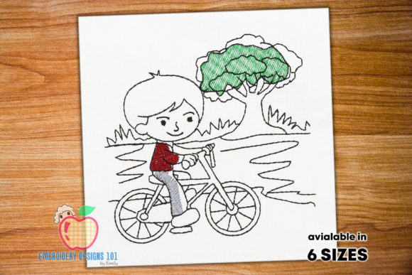 Boy Riding Bicycle in the Park: A Charming Addition