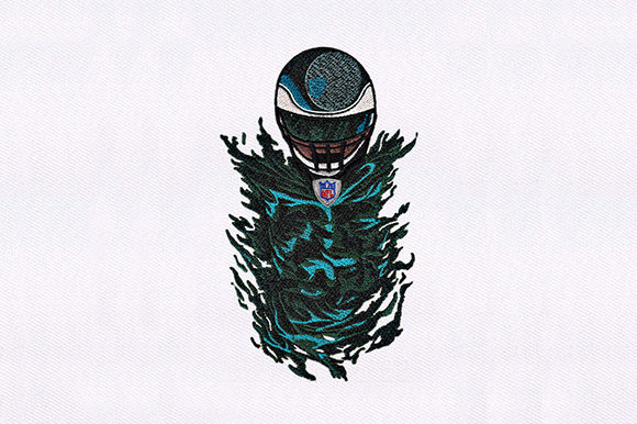 Modern Football Player: A Versatile Embroidery Design