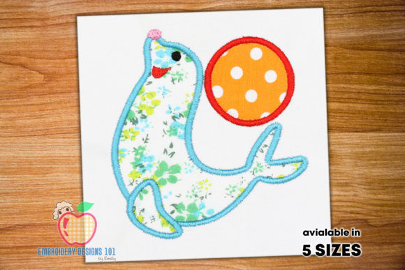 Playful Seal Applique for Boutique Apparel