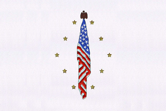 United States Flag: A Classic Embroidery Design
